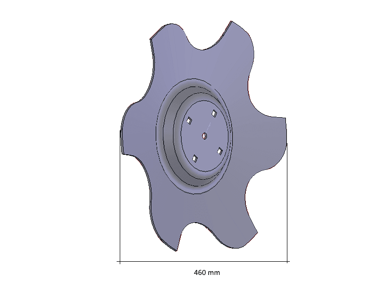 UNIA Dantytasis diskas ø460 mm dešinysis — Au/54 (1680/38-001/0) ; Au/55 (1680/39-001/0)