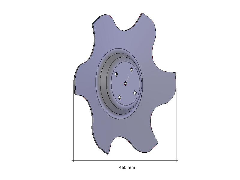 Dantytasis diskas ø460 mm dešinysis